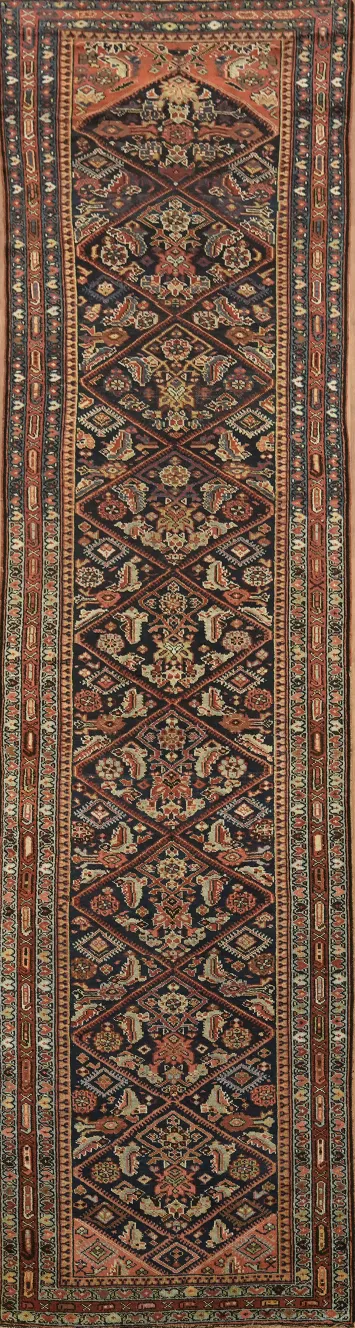 Collectible Old Wool Malayer Persian Runner Rug 3x13