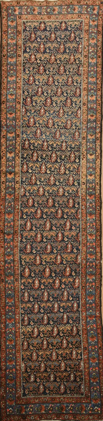 Vegetable Dye Wool Malayer Persian Runner Rug 3x13