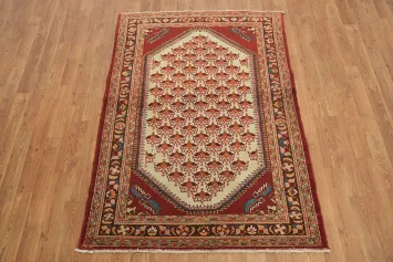 Vegetable Dye Geometric Wool Lilian Persian Rug 4x5