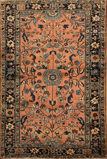 Vegetable Dye Geometric Wool Lilian Persian Runner Rug 3x5