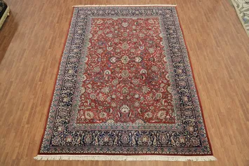 All Over Floral Wool Isfahan Chinese Large Rug 10x14
