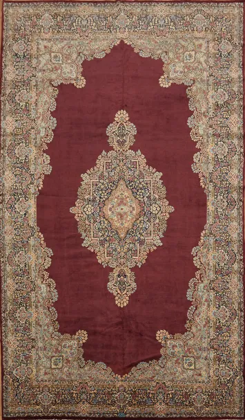 Palace Size Top Quality Kerman Persian Large Wool Rug 10x17