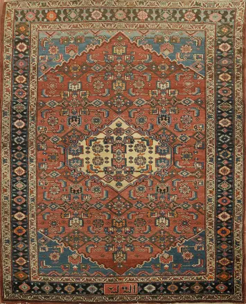 Vegetable Dye Wool Bidjar Persian Rug 5x7
