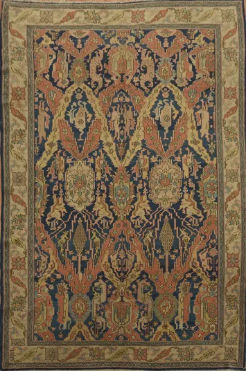 Pre-1900 Antique Heriz Bakhshayesh Persian Area Rug 5x8