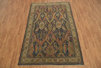 Pre-1900 Antique Heriz Bakhshayesh Persian Area Rug 5x8