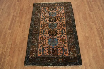 Old Wool Geometric Malayer Persian Rug 4x6