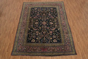 Vegetable Dye Pre-1900 Antique Mashad Persian Area Rug 10x13