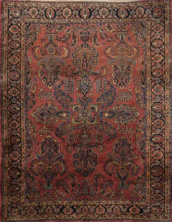 Antique Sarouk Persian Wool Area Rug 9x12