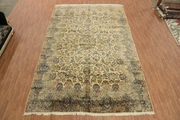 Palace Size Floral Wool Kerman Persian Large Rug 11x18