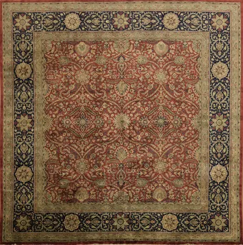 Square Wool Tabriz Oriental Large Rug 12x12