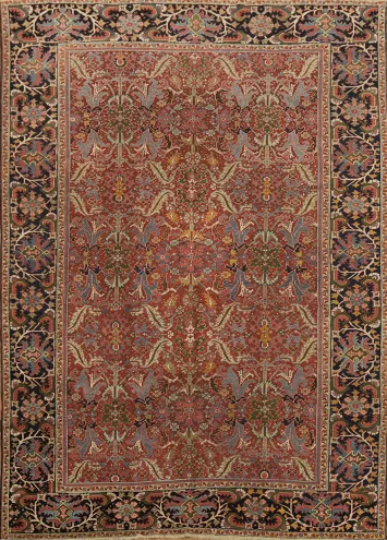 Antique Heriz Serapi Persian Wool Area Rug 9x13