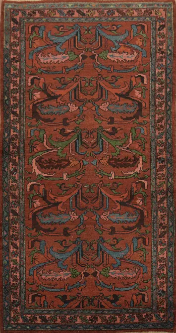 All Over Vegetable Dye Wool Lilian Persian Rug 3x6