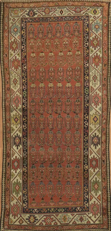 Pre-1900 Antique Malayer Persian Wool Runner Rug 4x9