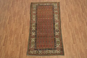 Pre-1900 Antique Malayer Persian Wool Runner Rug 4x9