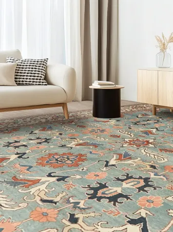 Palace Size Vegetable Dye Wool Heriz Serapi Persian Large Rug 13x26