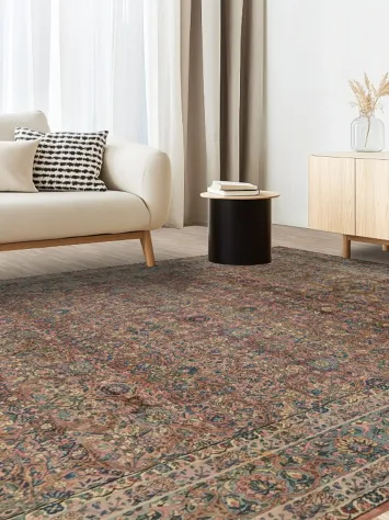 Antique Vegetable Dye Wool Kerman Persian Area Rug 9x11