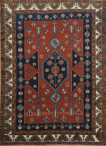 Tribal Wool Kazak Oriental Rug 5x7