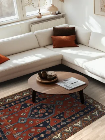 Tribal Wool Kazak Oriental Rug 5x7