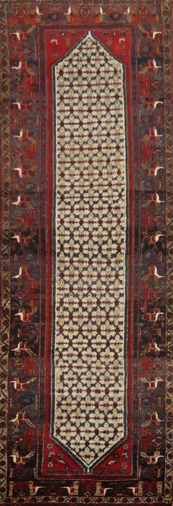 Hamedan Persian Runner Wool Rug 3x10