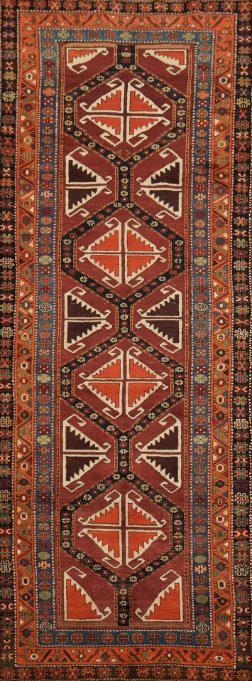 Anatolian Turkish Runner Wool Rug 4x12