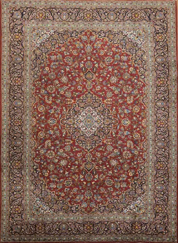 Kashan Persian Area Wool Rug 10x13