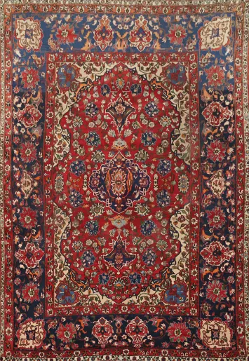 Bakhtiari Persian Area Floral Wool Rug 9x12