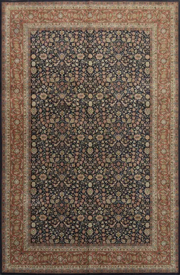 Top Quality Wool Blue Hereke Turkish Area Rug 7x10