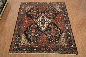 Geometric Medollian Wool Bakhtiari Persian Large Rug 11x13