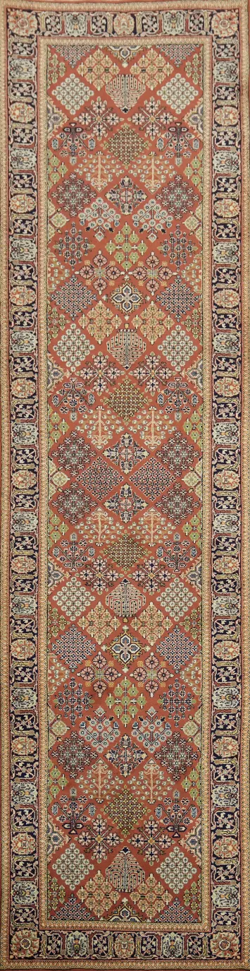 Geometric Wool Joshaghan Oriental Runner Rug 3x11