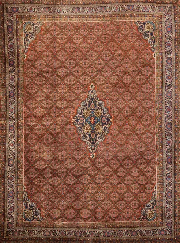 Collectible Rare Geometric Wool Bidjar Persian Area Rug 10x13