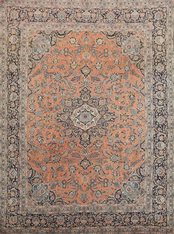 Kashan Persian Large Rug 11x14