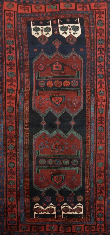 Tribal Geometric Bidjar Persian Area Rug 5x10