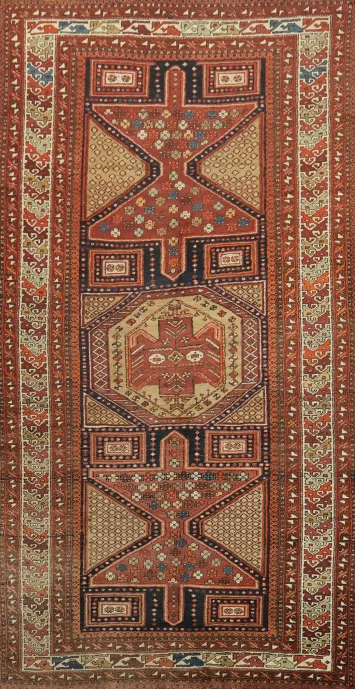 Wool Geometric Ardebil Persian Area Rug 5x10