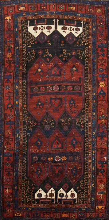Bidjar Persian Wool Tribal Area Rug 5x10