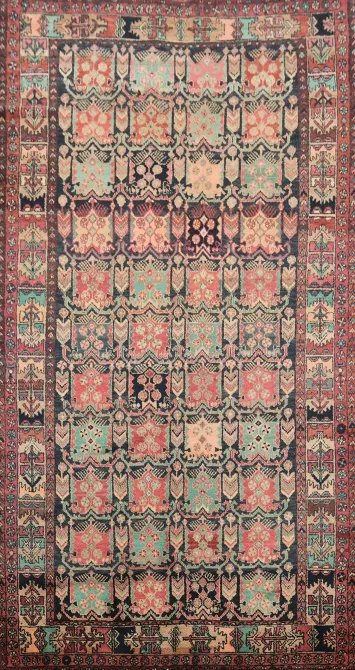 Geometric Wool Hamedan Persian Area Rug 5x9