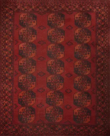 Antique Wool Balouch Oriental Area Rug 7x9