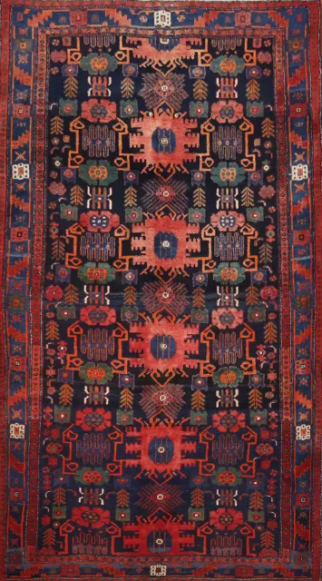Wool Geometric Bidjar Persian Area Rug 5x9