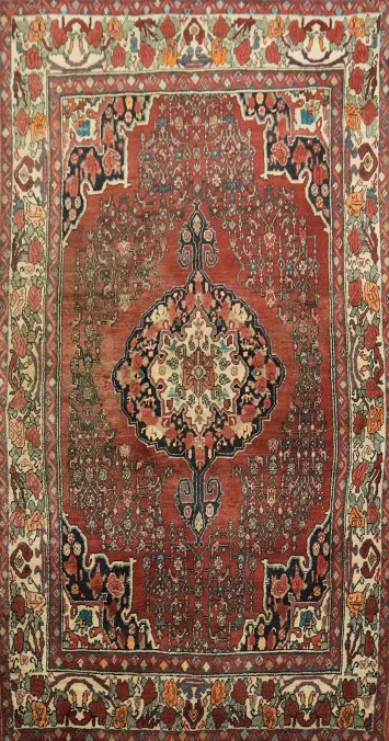 Geometric Wool Bidjar Persian Rug 4x8