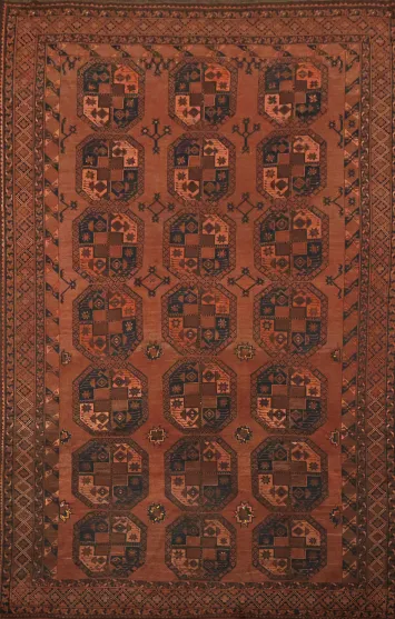 Old Wool Geometric Balouch Oriental Area Rug 9x13