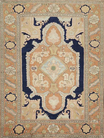 New Hand-Knotted Wool Heriz Serapi Persian Area Rug 7x9