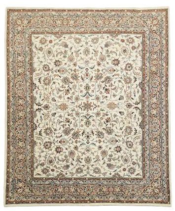 Elegant Persian-style Traditional Floral Ivory Area Rug 8x10 ft
