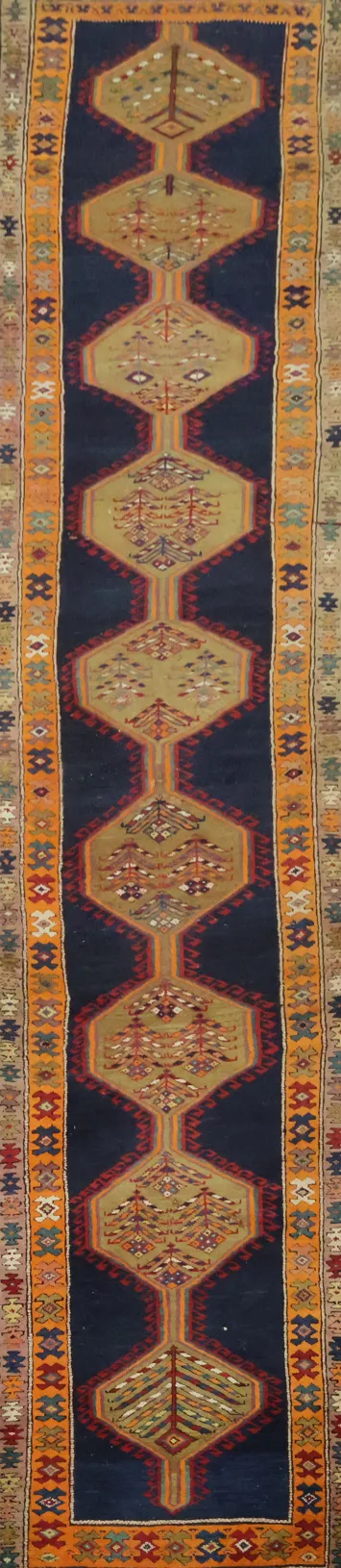 Palace Size Wool Serab Persian Runner Rug 3x14