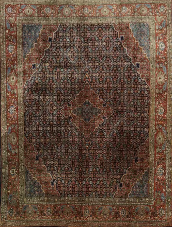 Wool Geometric Bidjar Persian Area Rug 10x13