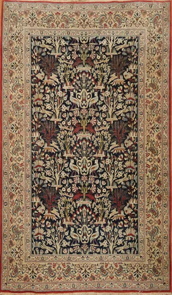 Animal Pictorial Wool Nain Persian Rug 3x6