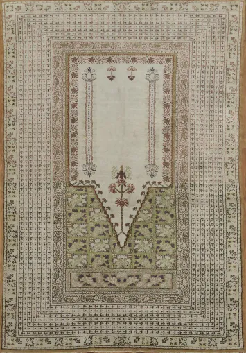 Silk Anatolian Turkish Rug 4x6