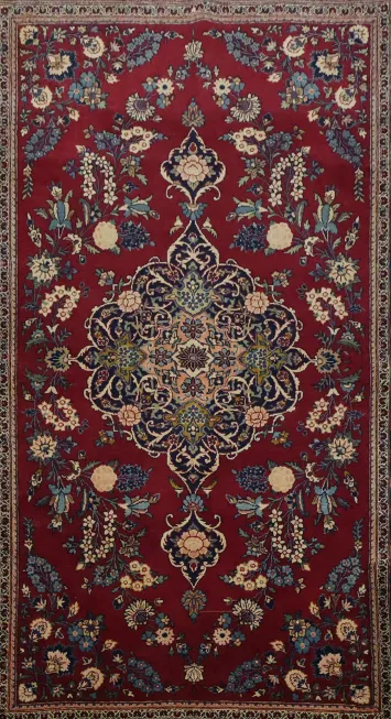Top Quality Wool Kashan Persian Rug 3x6