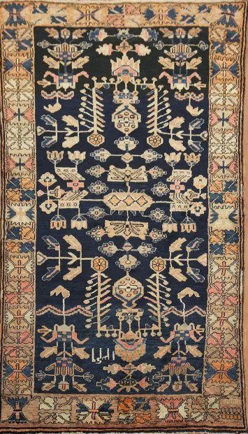 Blue All Over Wool Blue Bakhtiari Persian Area Rug 5x8