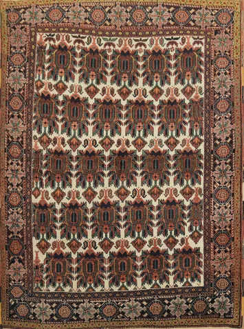 All Over Wool Bakhtiari Persian Rug 5x6