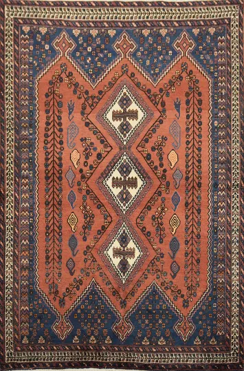 Wool Shiraz Persian Area Rug 5x8