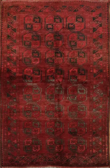 ALL Over Wool Tribal Balouch Oriental Rug 4x6
